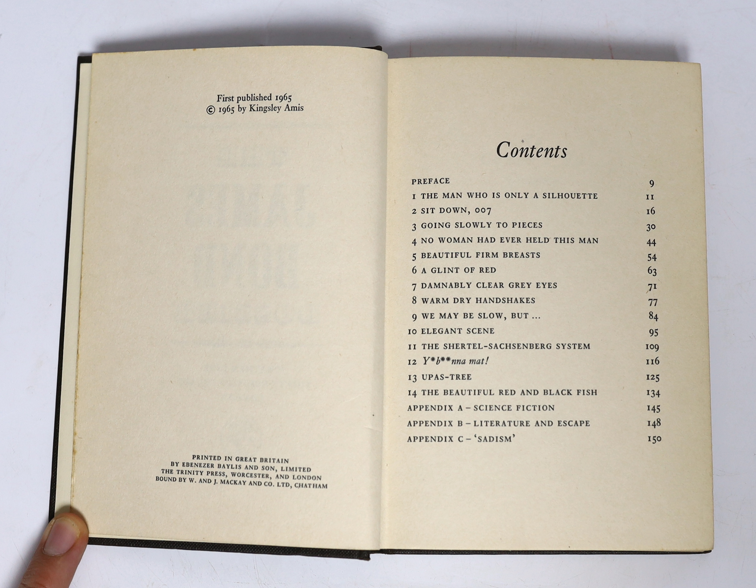 Fleming, Ian - Diamonds Are Forever, 1st edition, remainder copy, outside bound by others in yellow cloth (spine and boards spotted, front board stamped Ex Libris), 8vo, in an unclipped d/j, (leaves trimmed to 182 x122mm